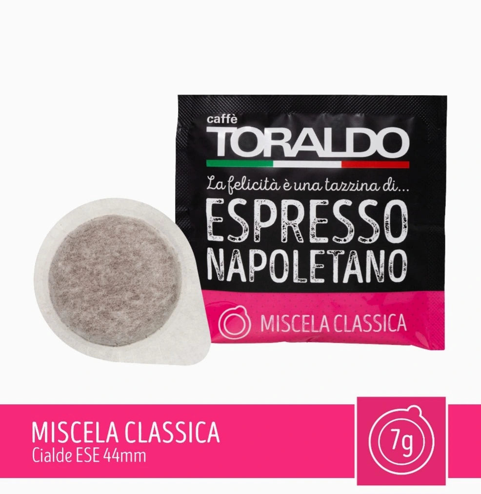 Italienischer Espresso von Toraldo – Classica E.S.E. Pads mit klassischem Geschmack