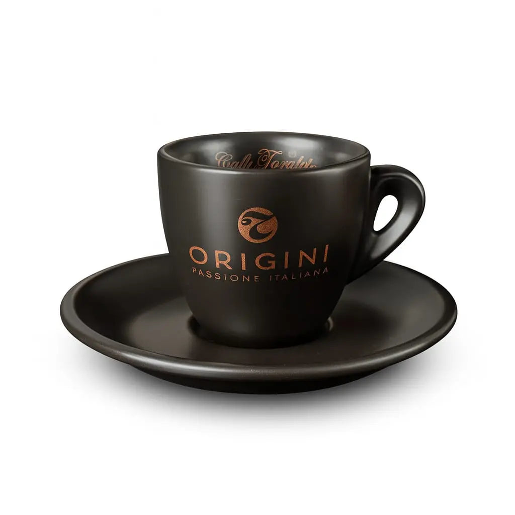 Caffè Toraldo Espresso Origini Tassen mit Untertellern