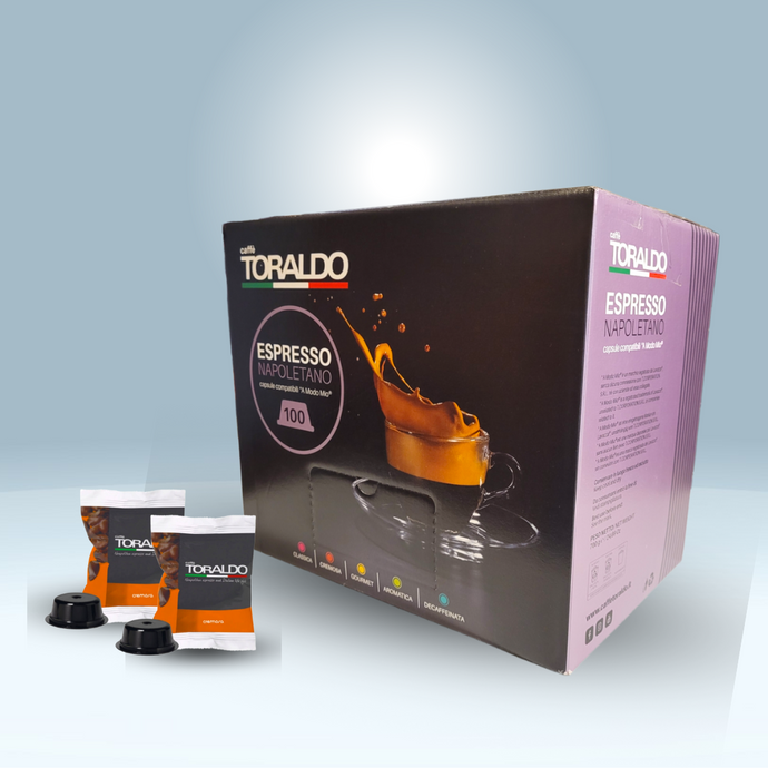 Toraldo Kaffee Kapseln Cremosa 100 Stück Kompatibel mit Modo Mio Kaffeemaschine