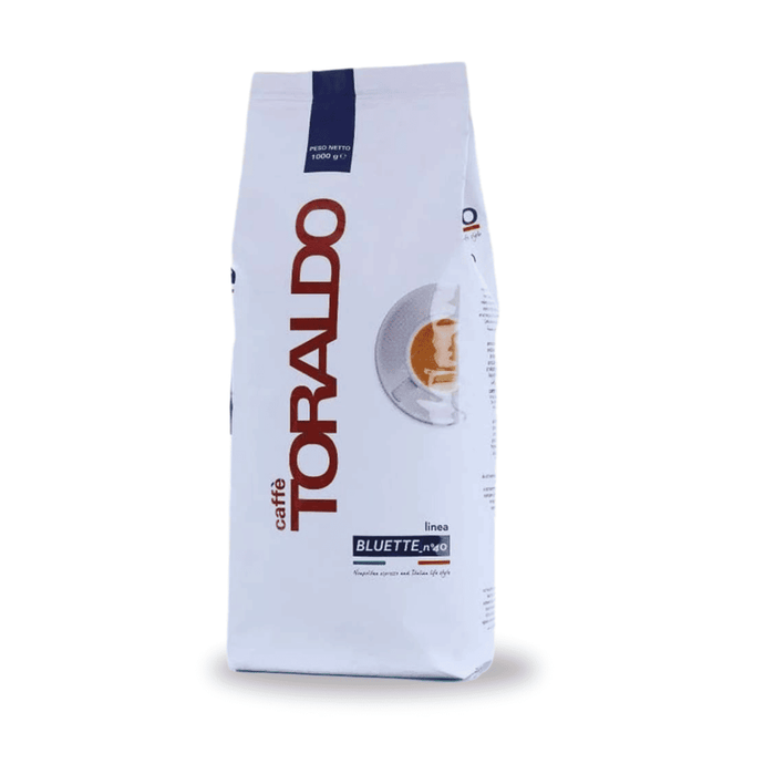 Toraldo Linea No. 40 Bluette – ganze Espressobohnen mit kräftigem Aroma, wenig Säure und goldbrauner Crema im neapolitanischen Stil


