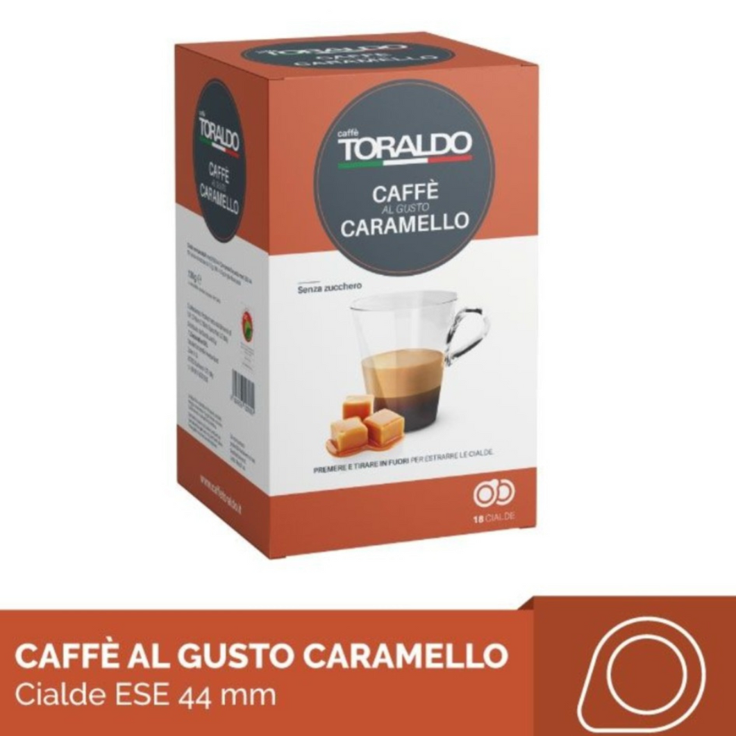 Toraldo Kaffe Pads- 18 Pads Geschmack Caramel