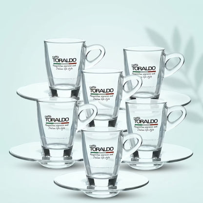 Toraldo Espressotasse aus Glas - Doppelwandig (Einzeln oder Set)