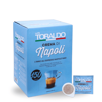 Toraldo Crema di Napoli E.S.E. Pads – 150 Stück cremiger italienischer Espresso aus Neapel

