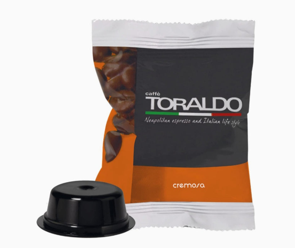 Toraldo Kaffee Kapseln Cremosa 100 Stück Kompatibel mit Modo Mio Kaffeemaschine