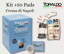 Lade das Bild in den Galerie-Viewer, Toraldo Kaffee Pads Crema di Napoli 50 Stück+ Kit
