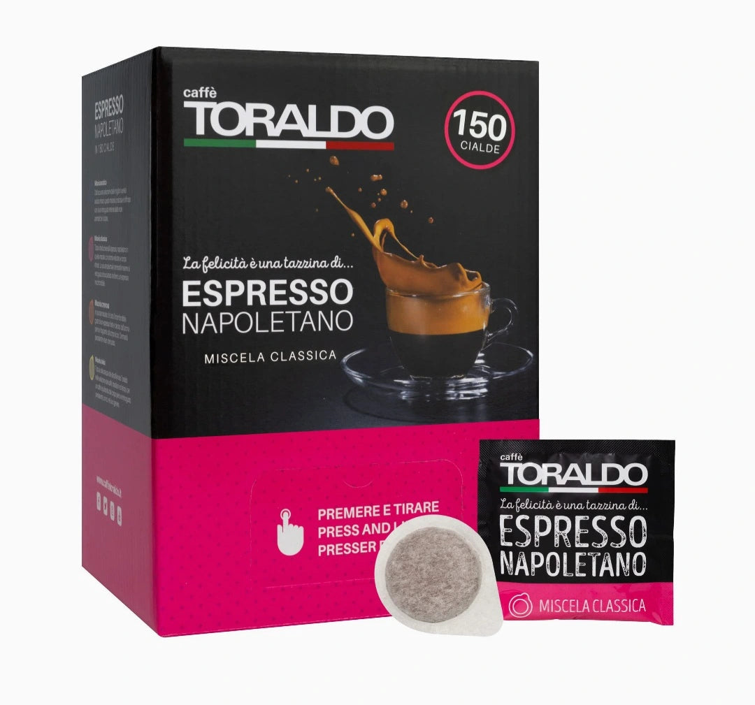 Classica E.S.E. Pads von Toraldo – Aromatischer Espresso in praktischer 150er Packung