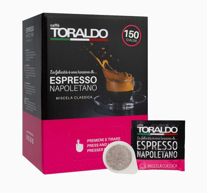 Classica E.S.E. Pads von Toraldo – Aromatischer Espresso in praktischer 150er Packung